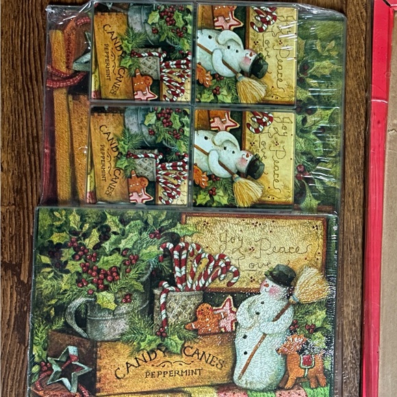 Happy Holiday Collection • Susan Winget • Snowman •6 Piece Cutting Board/Coaster - Picture 12 of 16